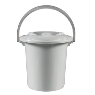 Curver Toiletemmer met deksel - 10L - 31 cm - Lichtgrijs