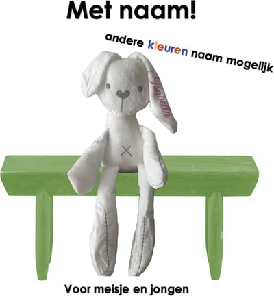 pluche konijn met naam | kraam cadeau | geboorte cadeau | verjaardag | zomaar