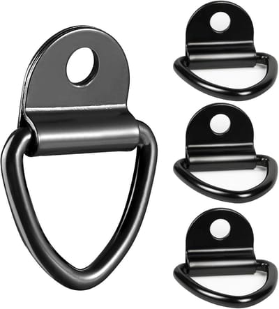 Sjorringen Set - Bevestigingsogen - Lading Zekeren - Extra Sterk Staal - 450 kg Belasting - Zwart