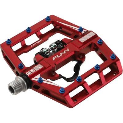 FUNN Mamba SS Pedalen met One-Side Clip/One-Side Flat, rood