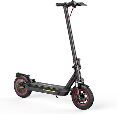 iScooter i10 Elektrische scooter - 10inch Luchtbanden voor weggebruik - 45km actieradius - 650W motor - 42V 15Ah accu - Maximumsnelheid 25 km/u - aluminium frame - Maximaal laadvermogen 120 kg - zwart