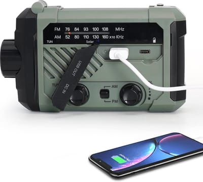 Noodradio Solar Opwindbaar - Noodradio Opwindbaar - Opwindbare Radio - Powerbank Zonne Energie