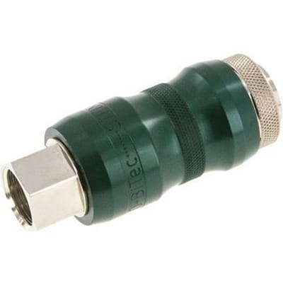 Vernikkeld Messing DN 7.8 Safety Luchtkoppeling Snelkoppeling met Schuifhuls G 3/8 inch Binnendraad - CLS7-F-BN-SES-038