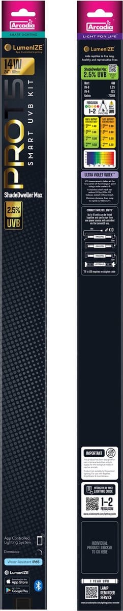 Arcadia Lumenize Pro T5 UVB Max Kit Shadedweller 2.5% UVB 600mm | 14 Watt