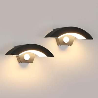 LED Buitenwandlamp met Bewegingssensor - Waterdichte 12W Muurlamp voor Patio en Tuinterras - Warm Wit 3000K