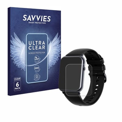Savvies - Screenprotector voor Mutoy Smartwatch 1.69" - Folie Beschermfolie transparant 6 Stuks