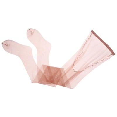 Sexy 0D Panty met Eénlijnige Kruisvormige Voeten Zomerkousen Dijhoog Ademende Zijde Kousen Doorzichtig Dames Panty One Size white