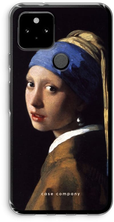 Case Company® - Hoesje geschikt voor Google Pixel 5 hoesje - The Pearl Earring - Soft Cover Telefoonhoesje - Bescherming aan alle Kanten en Schermrand