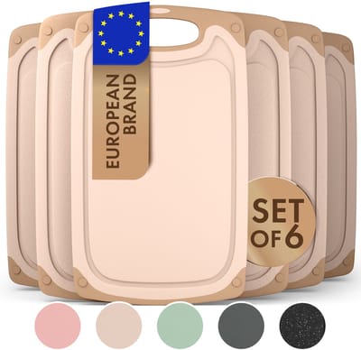 Blumtal Snijplank Kunststof Variera - BPA Vrij - 25 x 15 cm - Beige - Set van 6
