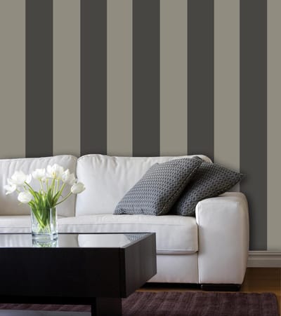 Dutch Wallcoverings Vliesbehang streep - donkerbruin