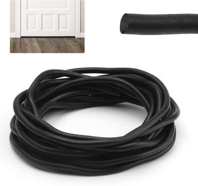 5 meter rond afdichtkoord van EPDM, zwart 6 mm diameter, voor het afdichten van voegen, deuren en ramen, en wanden en plafonds