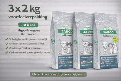 Jarco Premium Cat Vers Hypoallergeen - 3x 2kg Voordeelverpakking