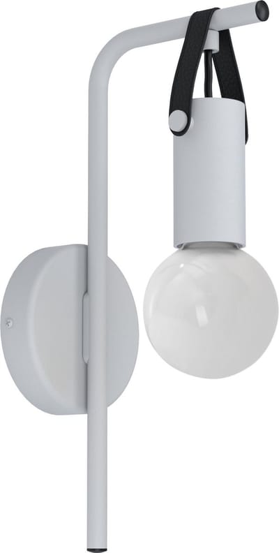 EGLO Apricale Wandlamp - 1 lichts - E27 - Grijs - Zwart