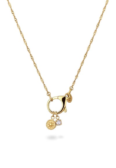 Elli PREMIUM - Halsketting - Ketting met Steen Dames Singapore Ketting Zirkonia Diamant Geslepen Wit 925 Sterling Zilver 45 cm -