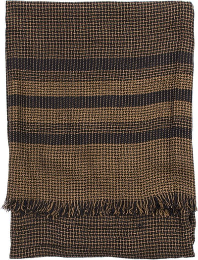 Mooie sjaal - Viscose sjaal - Katoenen Sjaal - Navy met Bruine sjaal