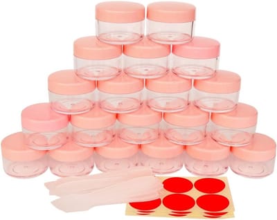 Set van 20 kleine 15ml potjes met schroefdeksel, ideaal voor cosmetica, make-up, en sieradenopslag