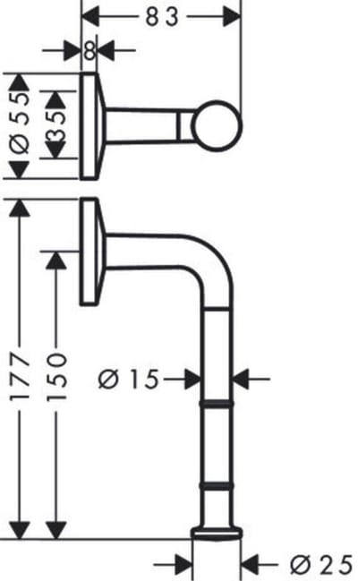hansgrohe AXOR UNIVERSAL CircularToiletrolhouder, 42856800
