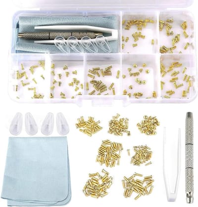 Schroevendraaierset Brillen - Reparatieset Glazen - Brillen Repareren - 140 Delig Inclusief Pads - 140 Schroeven - Transparant
