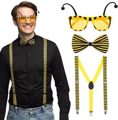 Boland - Set Honingbij Geel - Volwassenen - Unisex - Bij - Dieren - Carnaval - Themafeest