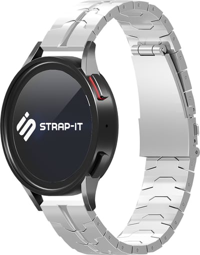Strap-it Smartwatch bandje 22mm - Stalen Special bandje - geschikt voor Samsung Galaxy Watch 1 46mm / Watch 3 45mm / Gear S3 Classic & Frontier - Polar Vantage M / M2 / M3 / V3 / Grit X / Grit X Pro - OnePlus Watch - zilver