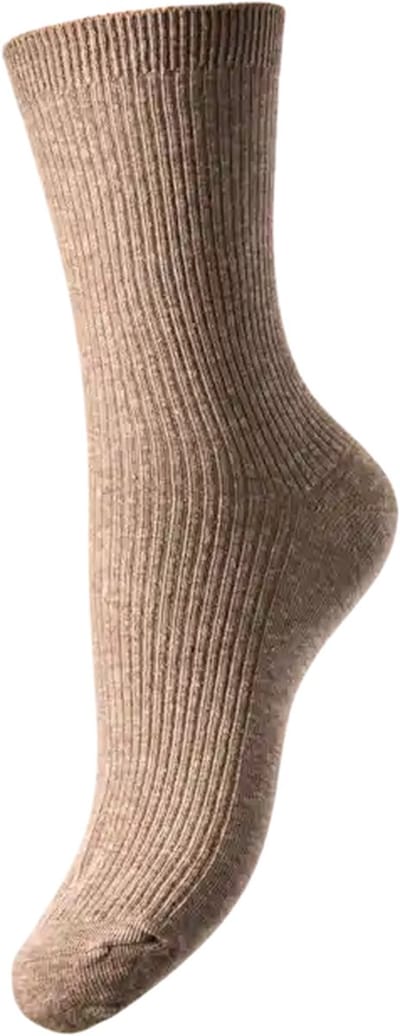 1-paar dames sokken - Marta - Zachte Katoenen sokken - Light Grey Melange