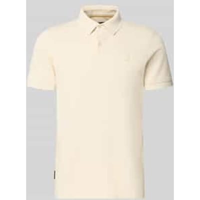 slim fit poloshirt met labeldetail