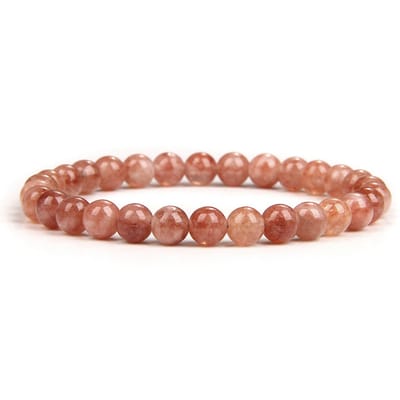 Bixorp Gems Zonnesteen Edelsteen Armband 6mm - Sunstone - Edelstenen Kralenarmband - Spiritueel Cadeau - 18cm