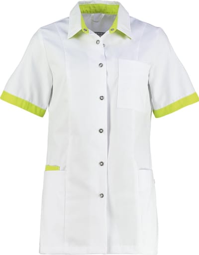 Haen / Bellyclare Dames Zorgjas Fijke Wit / Sulfur Yellow Maat S