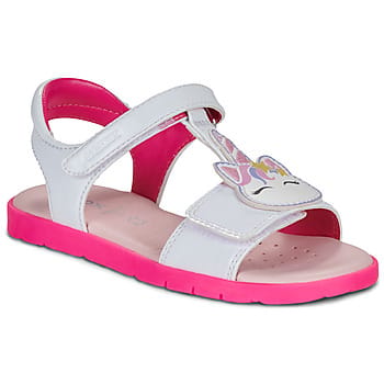 GEOX SANDAL JOYFOOT MEISJES Sandalen - WIT/FLUO FUCHSIA - Maat 29