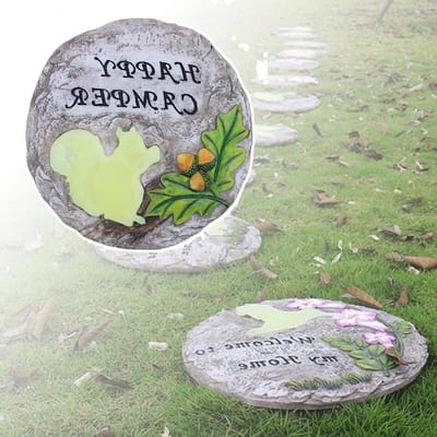 Decoratieve Tuintegels - Landschapsstenen Pad - Buiten Decoratie - Lichtgevende Steen - 31 cm Diameter - Veelkleurig