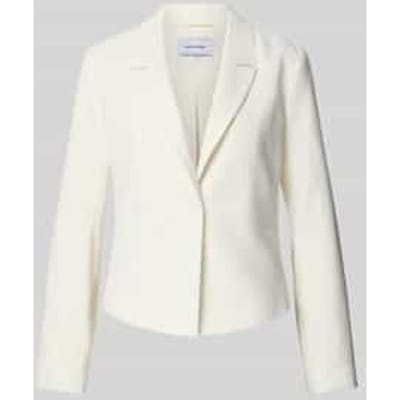 Blazer van viscosemix met reverskraag