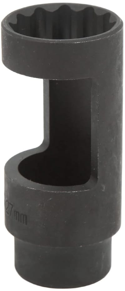 Dailygoods- Injector Removal Tool 1/2in Drive 27mm - Injectoraansluiting - Chroom-vanadiumstaal - 12 Punten - Universeel voor Auto's - Professionele Kwaliteit