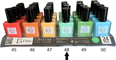 D'Donna - 15-Days Effect Gel Nagellak PASTEL 2 - Warm Licht Groen - 1 Flesje met 16 ml. inhoud - Nummer 48