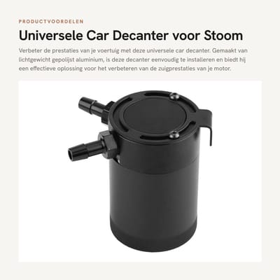 Dailygoods- Decanter Lichtgewicht Aluminium - Universele Tank 300 ml - Verbeterde Motorprestaties - Opvangbak - Corrosiebestendig - Eenvoudige Installatie