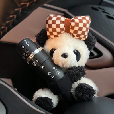1 pièce Ornements de Décoration Intérieure de Voiture Décorations de Pare-chocs Montées sur Voiture Fournitures de Décoration Intérieure de Voiture Panda one-size beige
