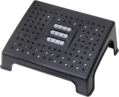 Ergonomische Voetensteun - Voetenbankje Bureau - Comfortabel Zitten - Antislip Ontwerp - 36 x 29 x 14 cm - Zwart