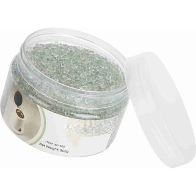 500g Transparante Glazen Bolletjes voor Hittebestendige Nagelsterilisator Box Siliciumzand Korrels gray