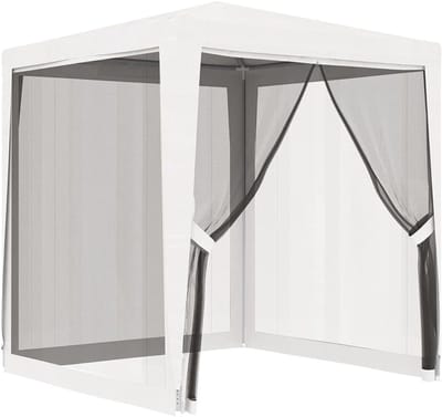 Tuin Tent - Feesttent Gazebo - Buitenfeestjes Organiseren - Water- en UV-bestendig - 2 x 2 m - Wit