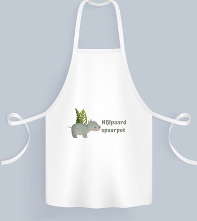 Akyol - nijlpaard Keukenschort - Nijlpaard - dieren liefhebbers - leuke cadeau voor iemand die van houdt van nijlpaarden - verjaardagscadeau - kado - gift - 82 bij 71 cm