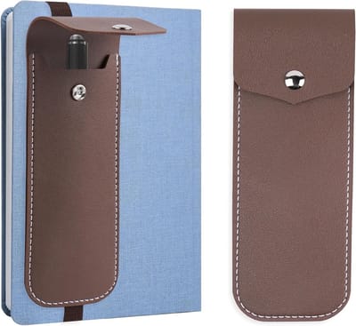 Verstelbare Elastische Penhouder voor Notebooks en Agenda's, Schattige Pennenzak en Organiser voor Tijdschriften en Bijbels, Bruin