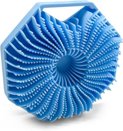Badborstel - Rug Scrubber - Huidborstel – Masserende Noppen – Diepe Reiniging – Herbruikbaar – Zacht & Exfoliërend – Voor Lichaam- 10.5x10.5cm – Blauw