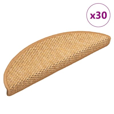 vidaXL - Trapmatten - Zelfklevend - Sisal-Look - 30 - stuks - 56x17x3 - cm - Sisal