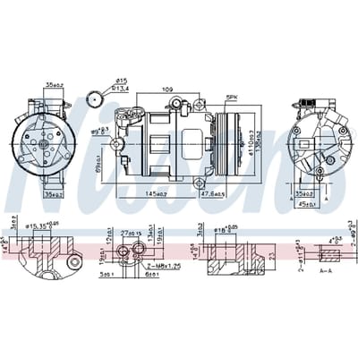 Compressor, airconditioner NISSENS 89422