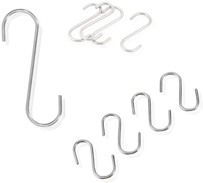 Set van 13 metalen S-haken - 3 maten (10 cm, 6 cm, 3,5 cm) - Multifunctioneel voor keuken, badkamer, tuin en opslag