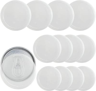 Set van 12 Herbruikbare Blikken Deksels, Veilig Bewaren, Vervangende Plastic Deksels voor Voedselopslag, Geschikt voor 75MM, 85MM en 100MM I.D.