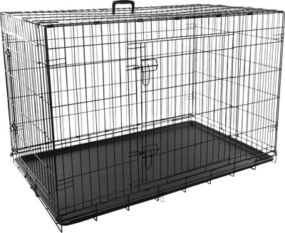 Flamingo Kooien Draadkooi 2 deuren  - Zwart -  120 x 76 x 82 cm