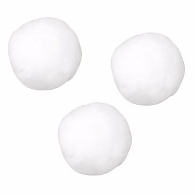 Rayher hobby Knutselen pompons - 280x stuks - Dia 7 mm - wit - kleine ronde vormen