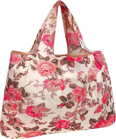 Opvouwbare Draagtas - Nylon Tas - Boodschappen Doen - Set van Twee - 55 x 23 x 42 cm