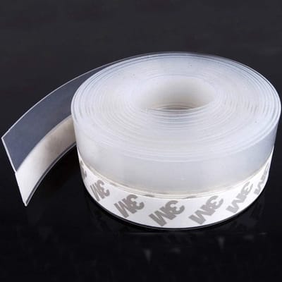 Zelfklevende Siliconen Tochtstrip 5 meter - transparant, 25 mm breed - waterdicht, winddicht en geluidsisolerend - geschikt voor deuren, ramen en raamkozijnen