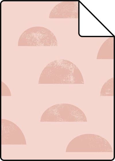 Proefstaal ESTAhome behang grafisch motief roze - 26.5 x 21 cm - 139736-S